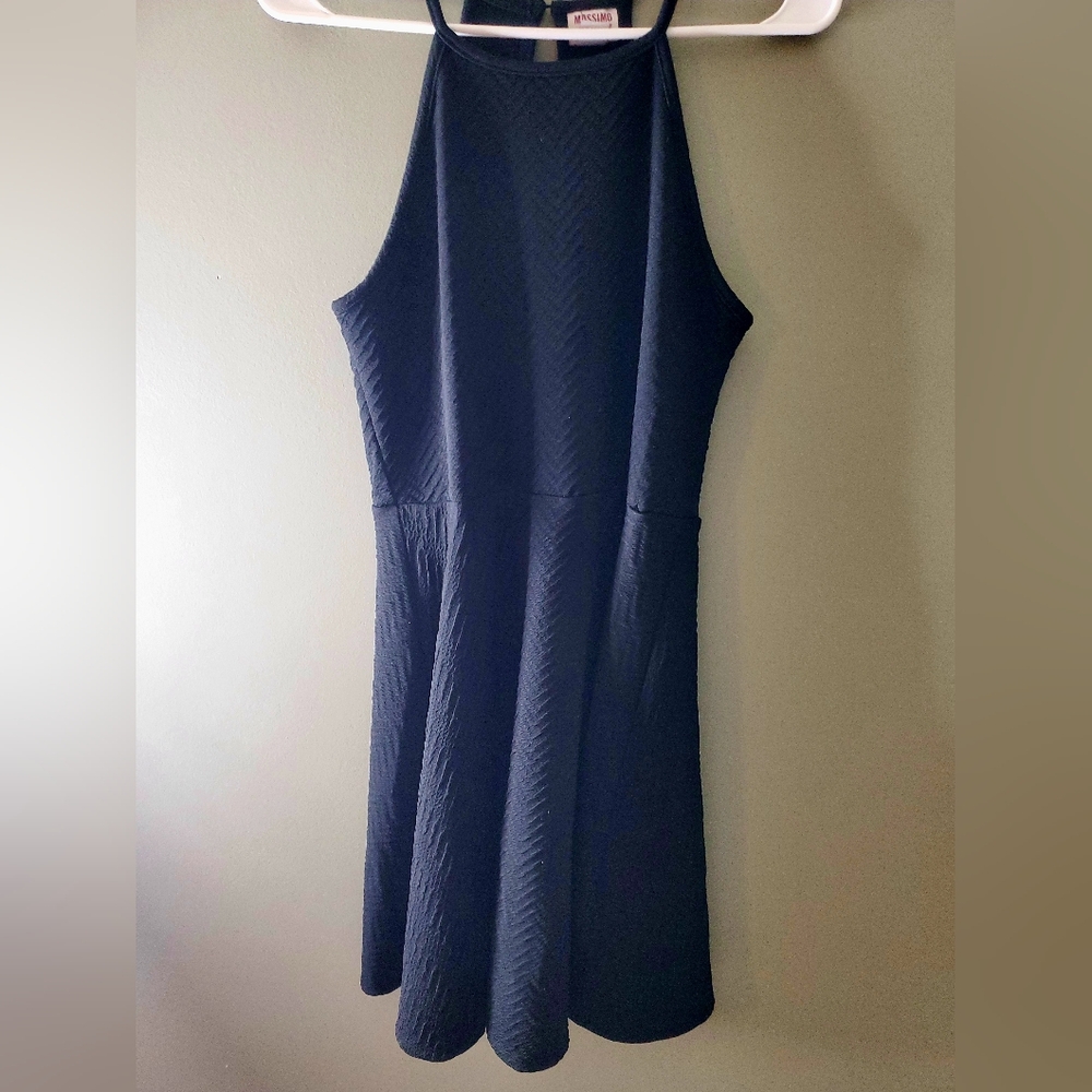 Halter Black Sleeveless Dress